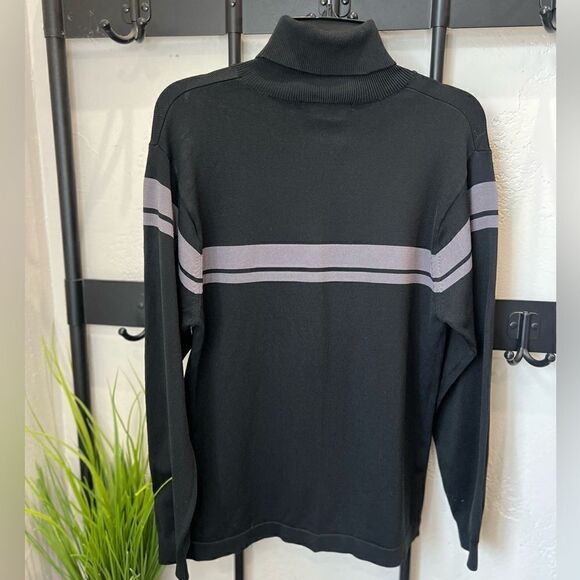 Nike turtleneck dri-fit black grey stripe size medium - Picture 5 of 16